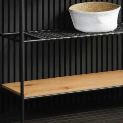 Best Wohnen 110x129x34 Standregal mit vier Ablagen in Natur - Zavias
