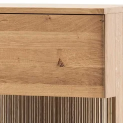 Hot Wohnen 90x136x37 Stauraumvitrine als Highboard - Crupean