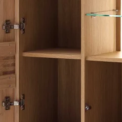 Hot Wohnen 90x136x37 Stauraumvitrine als Highboard - Crupean