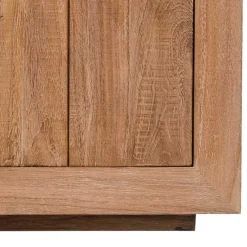 Wohnen 200x90x50 Teak Sideboard in Natur & Schwarz - Myons