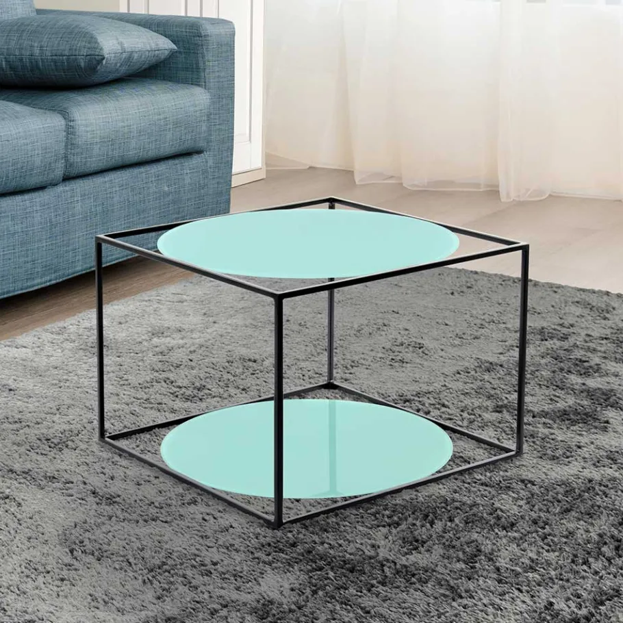 Best Wohnen 50x36x50 Tischchen in Mintgrün & Schwarz - Vita