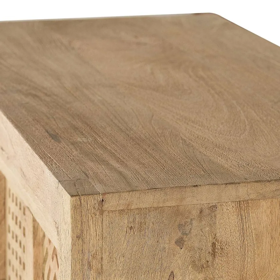Clearance Wohnen 90x90x40 Türen-Kommode mit Ethno Flair - Valuta