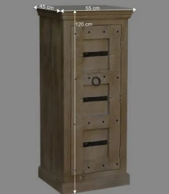 Sale Wohnen 55x120x45 1-türige Hochkommode im Shabby Chic - Abid