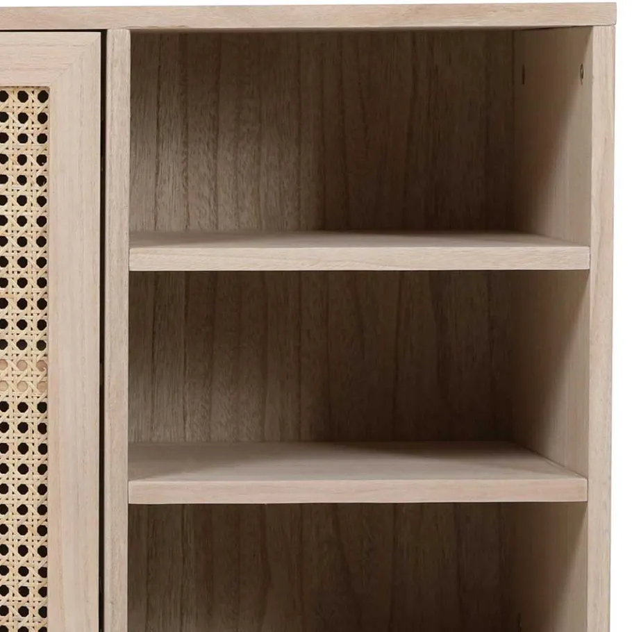 Clearance Wohnen 100x65x36 2-türige Kommode mit drei offenen Fächern - Oncinasa