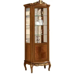 Hot Wohnen 64x199x40 1-türige Vitrine im Italienischen Stil - Aciara