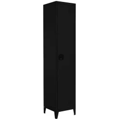Online Wohnen 38x180x38 1-türiger Metallspind in Schwarz - Trio
