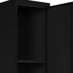 Online Wohnen 38x180x38 1-türiger Metallspind in Schwarz - Trio