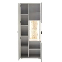 Online Wohnen 75x199x37 2-türiger Wohnzimmerschrank modern - Apulco