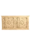 Hot Wohnen 180x90x45 4-türiges Sideboard im Ethno Stil - Runiasa