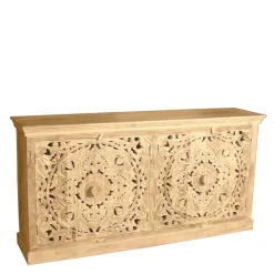 Hot Wohnen 180x90x45 4-türiges Sideboard im Ethno Stil - Runiasa