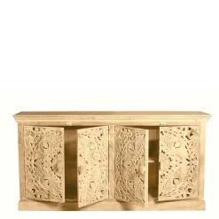 Hot Wohnen 180x90x45 4-türiges Sideboard im Ethno Stil - Runiasa