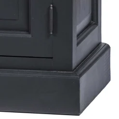 Wohnen 100x70x40 TV Kommode in Schwarz & Teak - Niovan