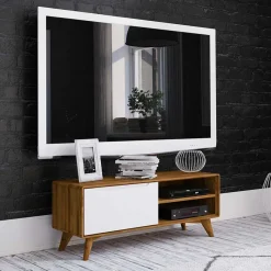 Hot Wohnen 120x48x40 TV Kommode in Wildeiche mit Weiß - Diesta I