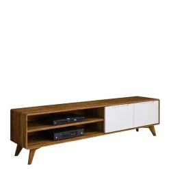 New Wohnen 180x48x40 TV Möbel in Wildeiche & Weiß - Diesta