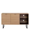 Sale Wohnen 140x76x40 TV Phonoschrank in Eiche & Schwarz - Brausca