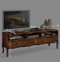 Discount Wohnen 169x60x37 TV Phonotisch mit Barock Design - Motiz