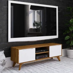 Sale Wohnen 134x48x40 TV Schrank mit Türen & Fächern - Diesta