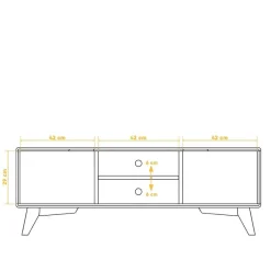 Sale Wohnen 134x48x40 TV Schrank mit Türen & Fächern - Diesta