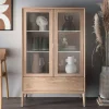Best Wohnen 90x140x42 Vitrine mit Doppeltür und Schublade - Lamia