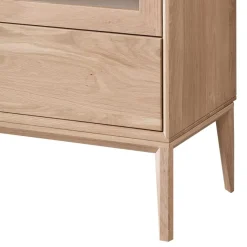 Best Wohnen 90x140x42 Vitrine mit Doppeltür und Schublade - Lamia
