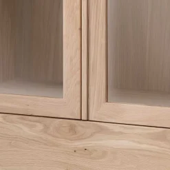 Best Wohnen 90x140x42 Vitrine mit Doppeltür und Schublade - Lamia