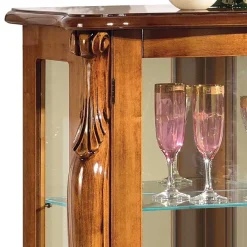 Clearance Wohnen 60x120x40 Vitrine mit Spiegel Rückwand - Carlenna II