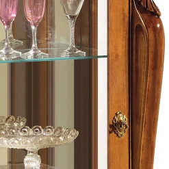 Clearance Wohnen 60x120x40 Vitrine mit Spiegel Rückwand - Carlenna II