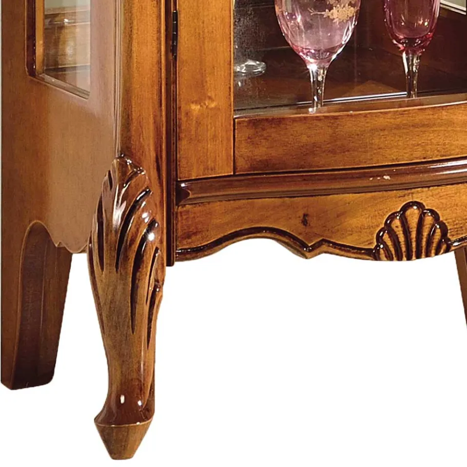 Clearance Wohnen 60x120x40 Vitrine mit Spiegel Rückwand - Carlenna II