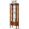 Discount Wohnen 31x175x60 Vitrinenschrank im Italienischem Stil - Venerdina