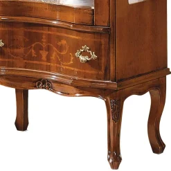 Discount Wohnen 31x175x60 Vitrinenschrank im Italienischem Stil - Venerdina