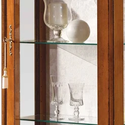 Discount Wohnen 31x175x60 Vitrinenschrank im Italienischem Stil - Venerdina
