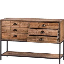 Hot Wohnen 135x90x40 Vontage Tischkonsole mit sechs Schubladen - Uvolph