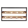 Outlet Wohnen 65x35x25 Wand Weinregal für acht Flaschen - Evradon