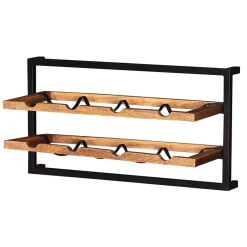 Outlet Wohnen 65x35x25 Wand Weinregal für acht Flaschen - Evradon