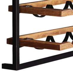 Outlet Wohnen 65x35x25 Wand Weinregal für acht Flaschen - Evradon