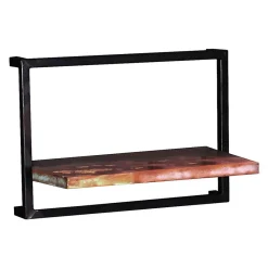 Clearance Wohnen 50x35x25 Wandboard aus Altholz mit Metallrahmen - Jamaica
