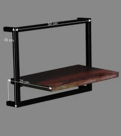Clearance Wohnen 50x35x25 Wandboard aus Altholz mit Metallrahmen - Jamaica