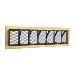 Online Wohnen 100x30x11 Wandgarderobe aus Metall Gitter Schwarz - Altabeticas
