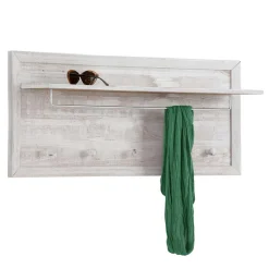 Online Wohnen 100x60x16 Wandgarderobe in Creme aus Kiefer - Esgada