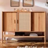 Best Wohnen 142x101x46 Wildbuche Sideboard mit drei Schiebetüren - Indrya