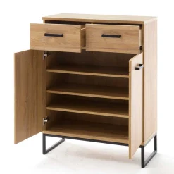 Clearance Wohnen 81x104x38 Wildeiche Dekor Kommode 2-türig - Truvisas