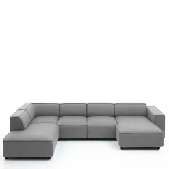 Clearance Wohnen 324x70x195 Wohnlandschaft in Hellgrau - Brianco