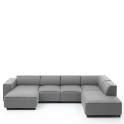 Clearance Wohnen 324x70x195 Wohnlandschaft in Hellgrau - Brianco