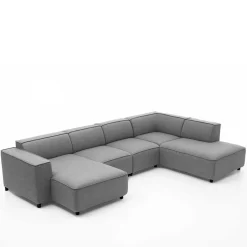 Clearance Wohnen 324x70x195 Wohnlandschaft in Hellgrau - Brianco