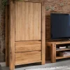 Online Wohnen 79x155x45 Wohnzimmer Schrank aus Eiche Massivholz - Tailuv
