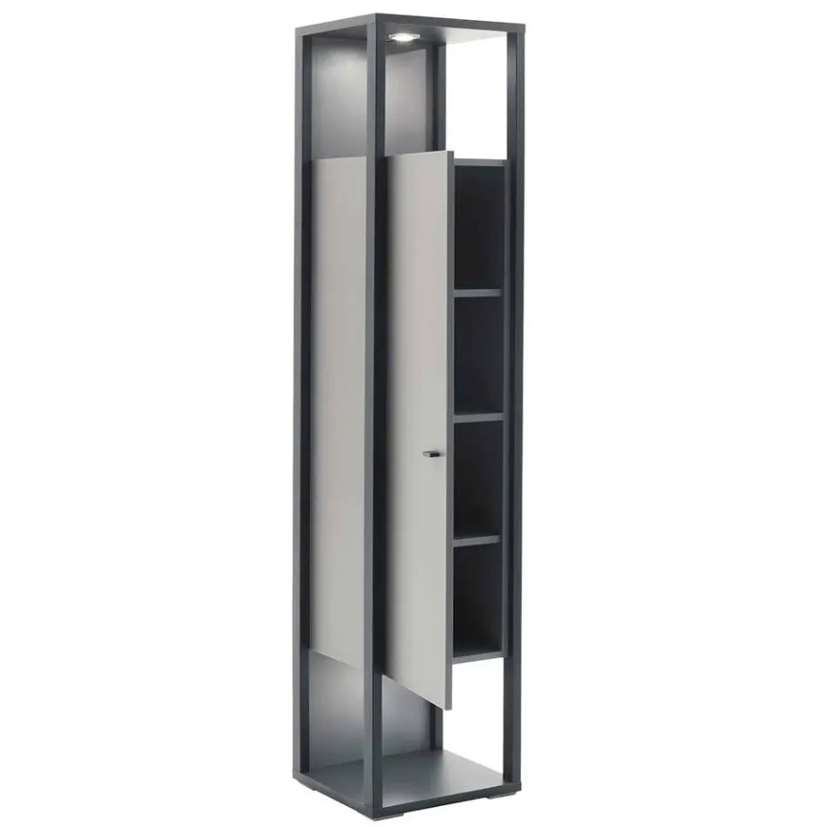 Clearance Wohnen 40x178x37 Wohnzimmer Schrank in Grau & Anthrazit - Ridona I