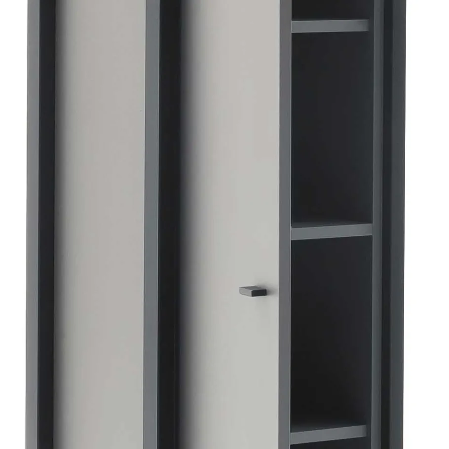 Clearance Wohnen 40x178x37 Wohnzimmer Schrank in Grau & Anthrazit - Ridona I