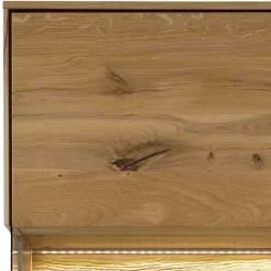 Clearance Wohnen 63x208x44 Wohnzimmer Vitrine aus Wildeiche massiv - Obinson