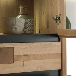 Online Wohnen 65x148x40 Wohnzimmerschrank mit Glastür - Embleys