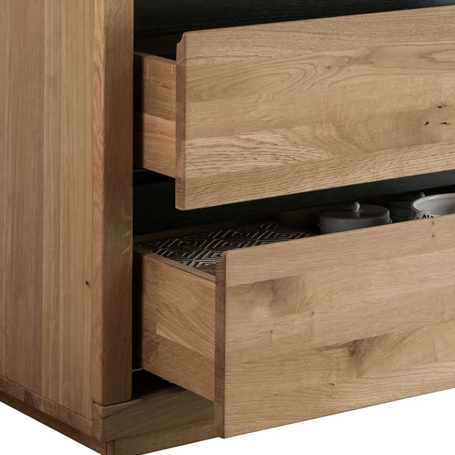 Online Wohnen 65x148x40 Wohnzimmerschrank mit Glastür - Embleys